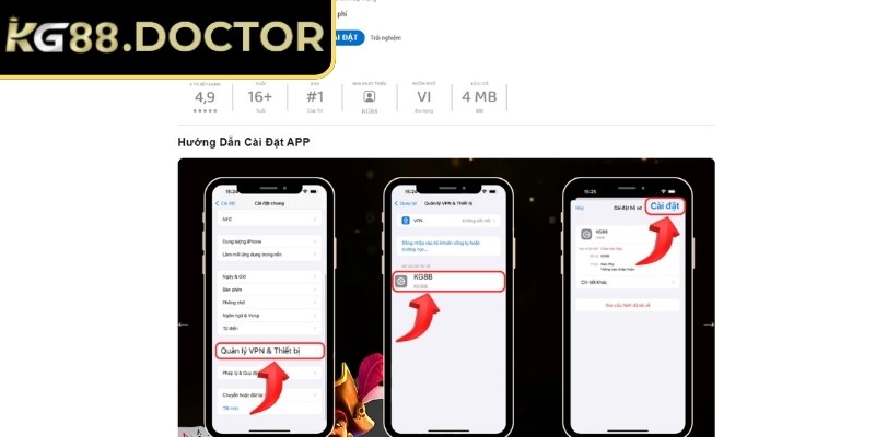 Tải App KG88 2 Tải app KG88 dễ dàng trên cả Android và iOS